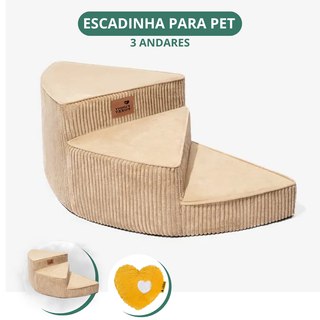[COMPRE 1 LEVE 2] Escada Artesanal em Espiral para Pet + 2 Brindes Incríveis